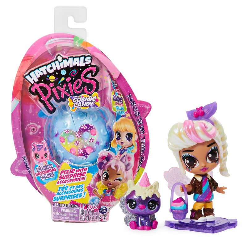 Hatchimals Pixies Cosmic Candy Pixie with 2 Accessories and Exclusive CollEGGtible