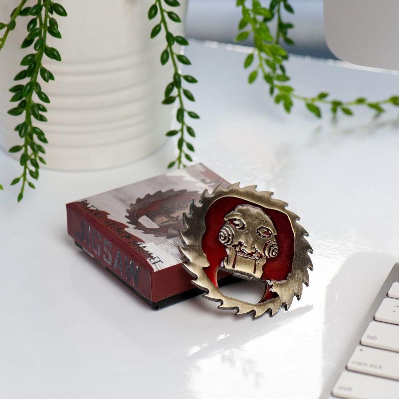 Surreal Entertainment Horror Collectibles| Saw Jigsaw Puppet Bottle Opener | Scary Puppet
