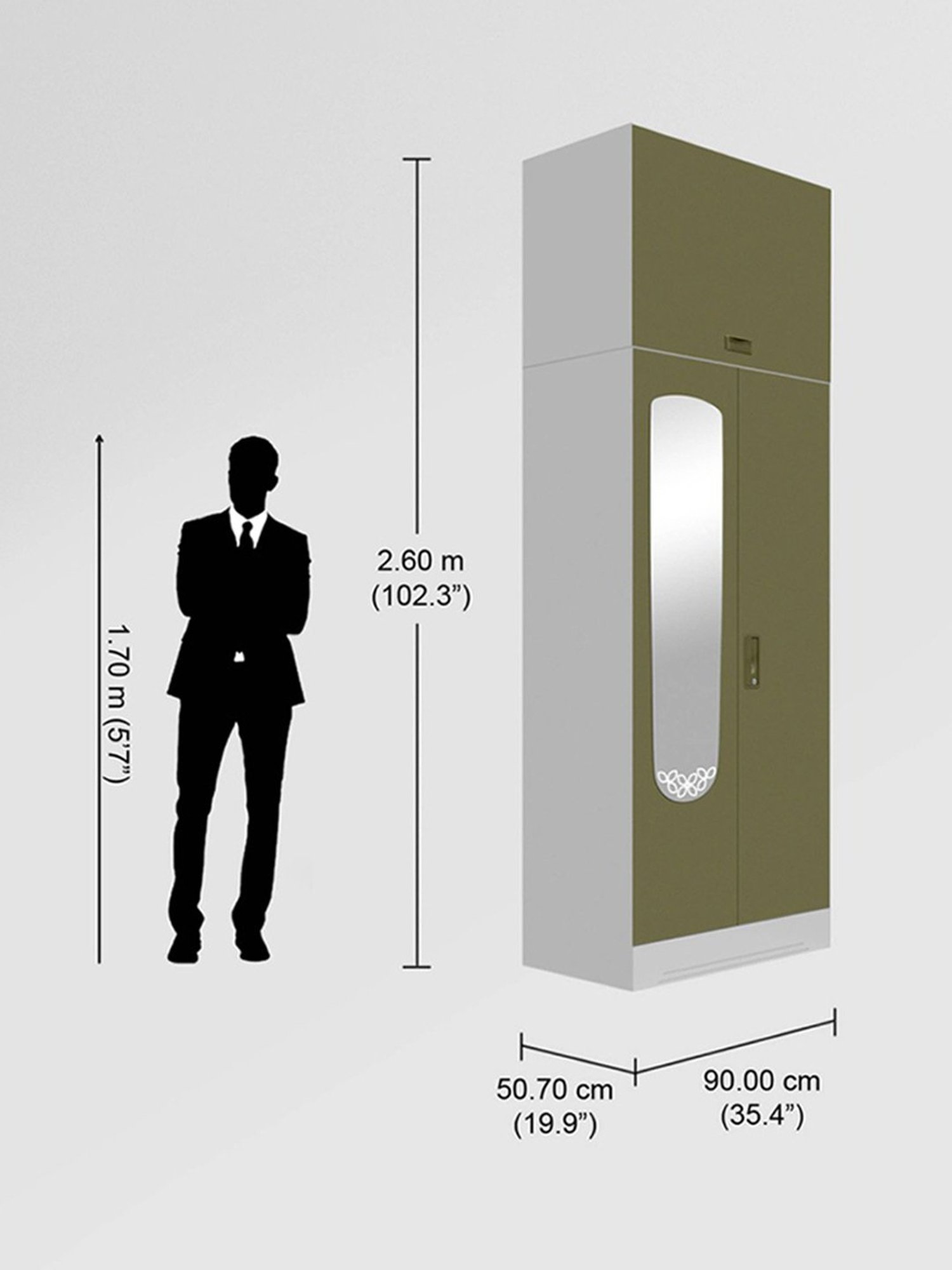 Godrej Interio Ewa Brown Engineered Wood 4 Door Wardrobe