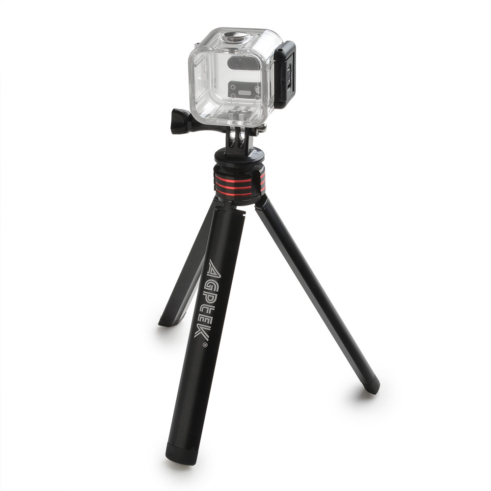 AGPtek Aluminium Alloy Mini Tripod Mount 1/4 inch screw for GoPro Hero 4 Session 4 3+ 3 2