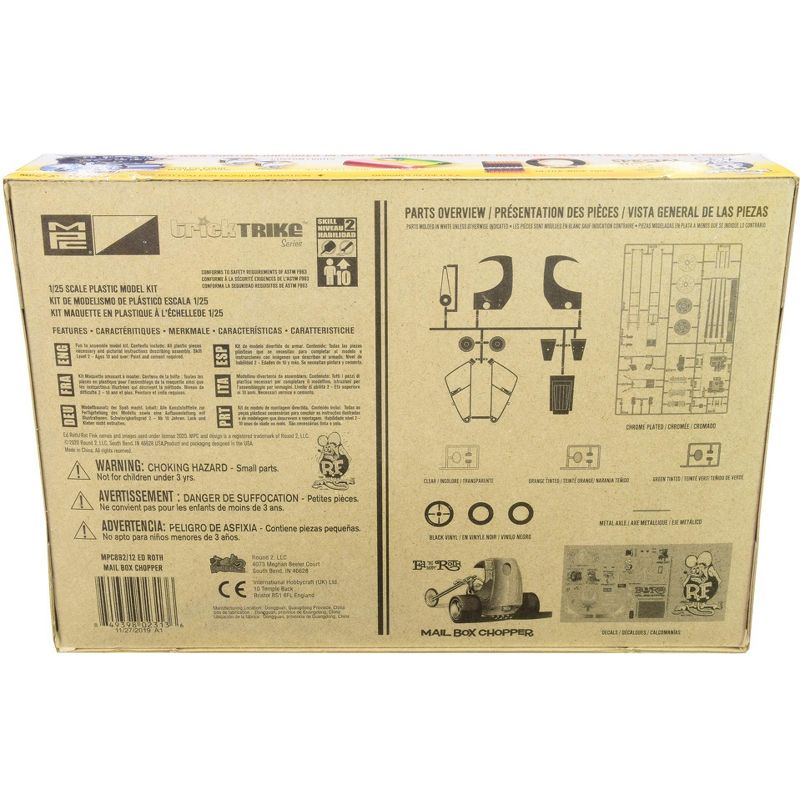 Skill 2 Model Kit Mail Box Chopper Trike (Ed "Big Daddy" Roth's) "Trick Trikes" Series 1/25 Scale Model by MPC