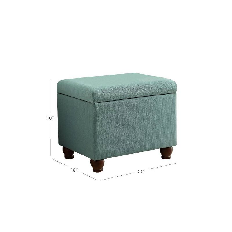 Storage Ottoman Bench Aqua - HomePop