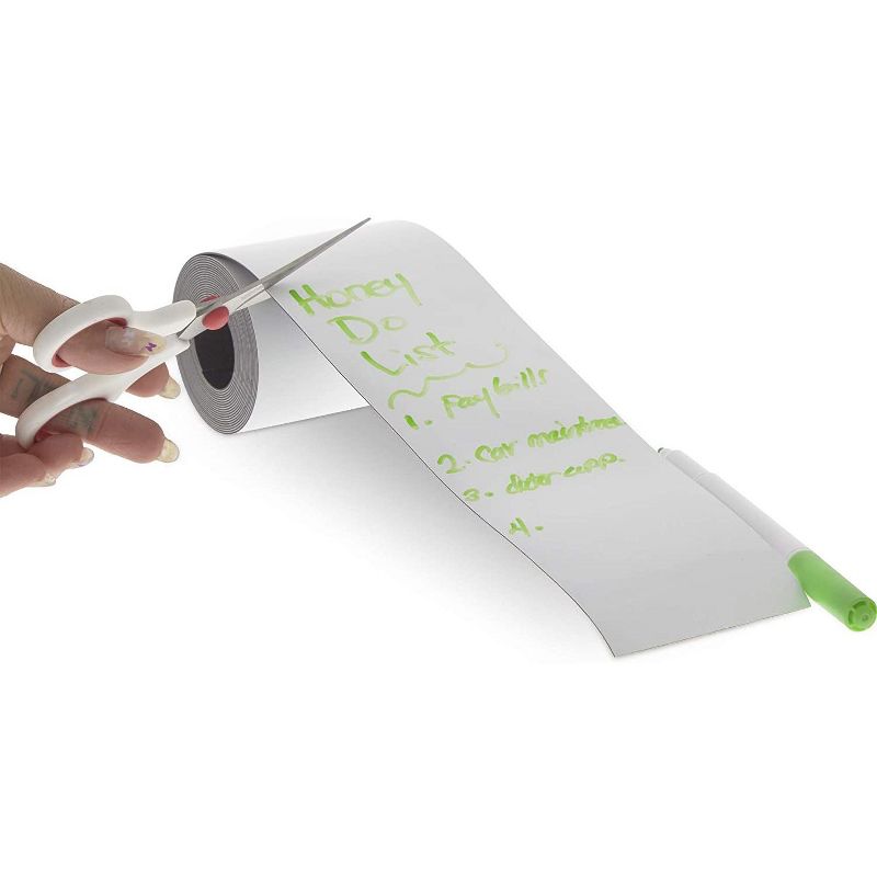 Bright Creations White Dry Erase Magnetic Tape Roll for Whiteboard, Refrigerator (3 Inches x 10 Feet)