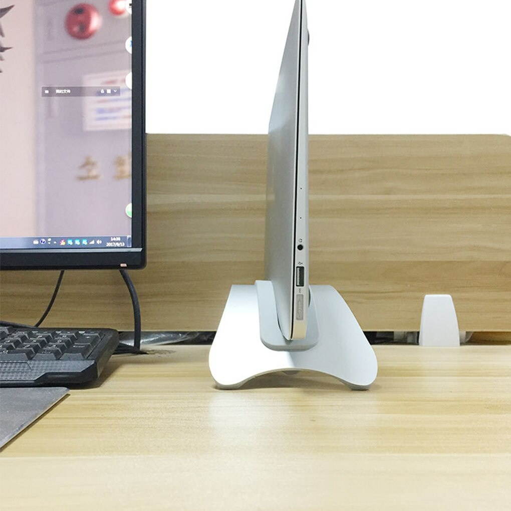 Aluminum Alloy Laptop Stand Holder Space Saving Laptop Vertical Stand Case Desktop Erected Holder for MacBook Pro Huawei