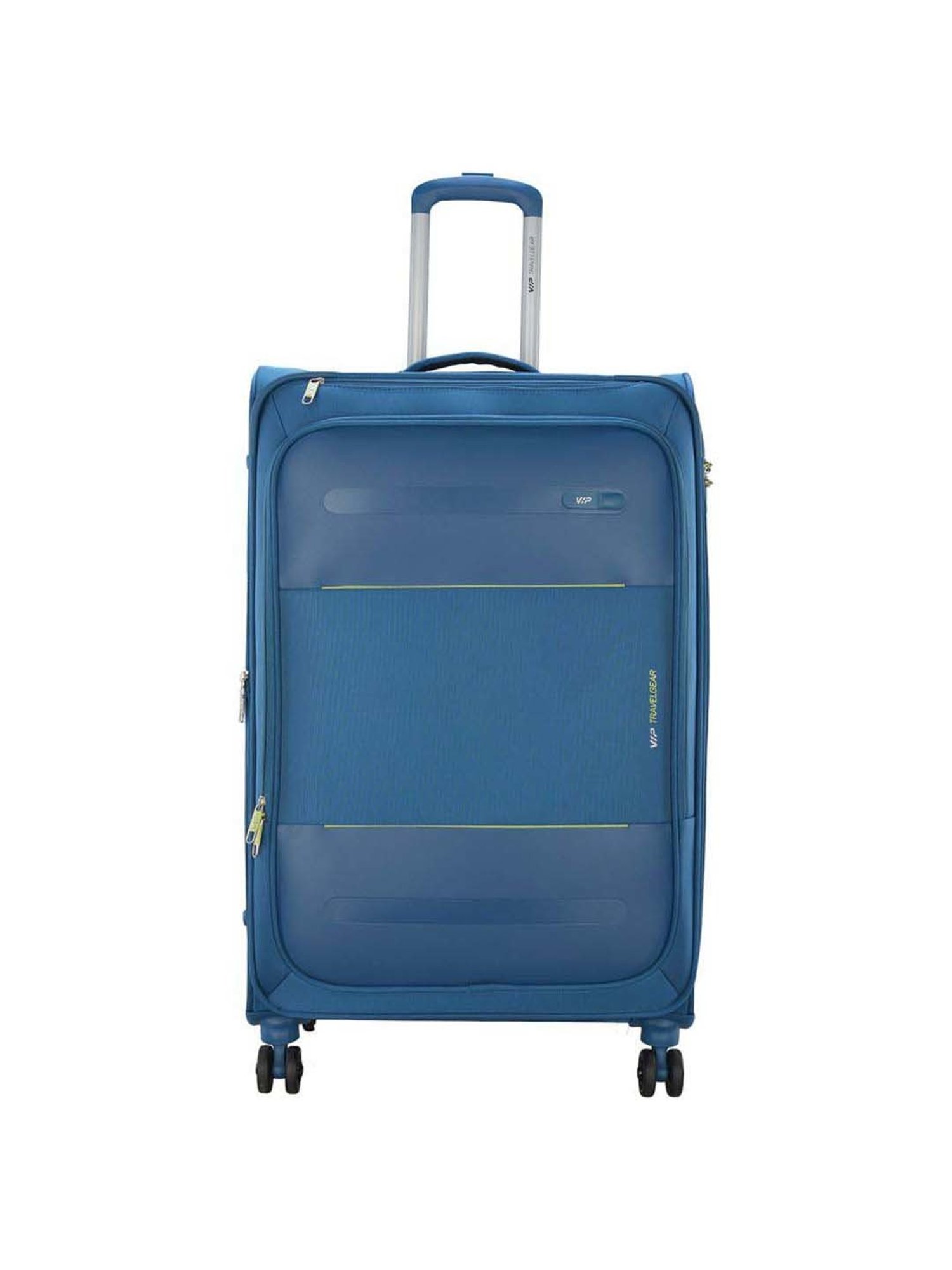 VIP Como Str Exp Teal Blue Solid Soft Large Trolley Bag - 47.2 cm
