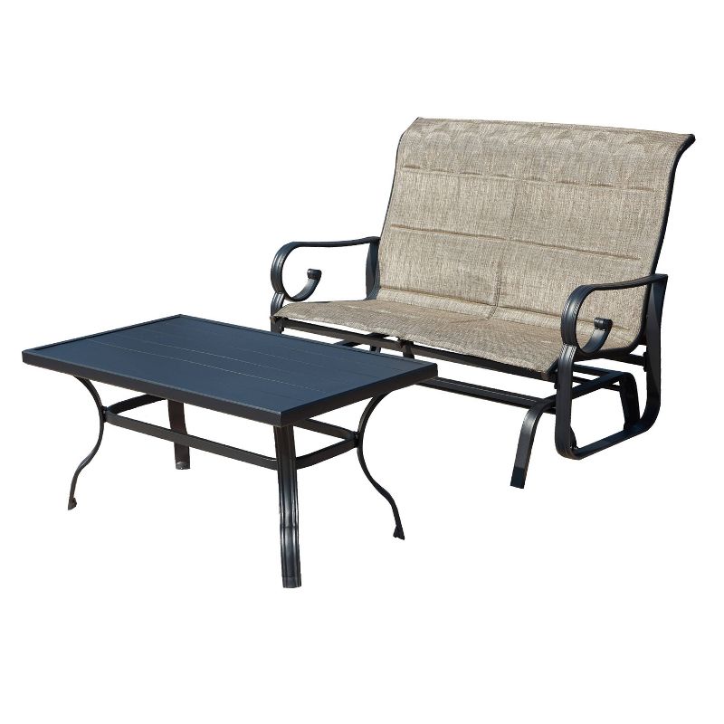 2pc Outdoor Patio Glider Seating Set - Patio Festival