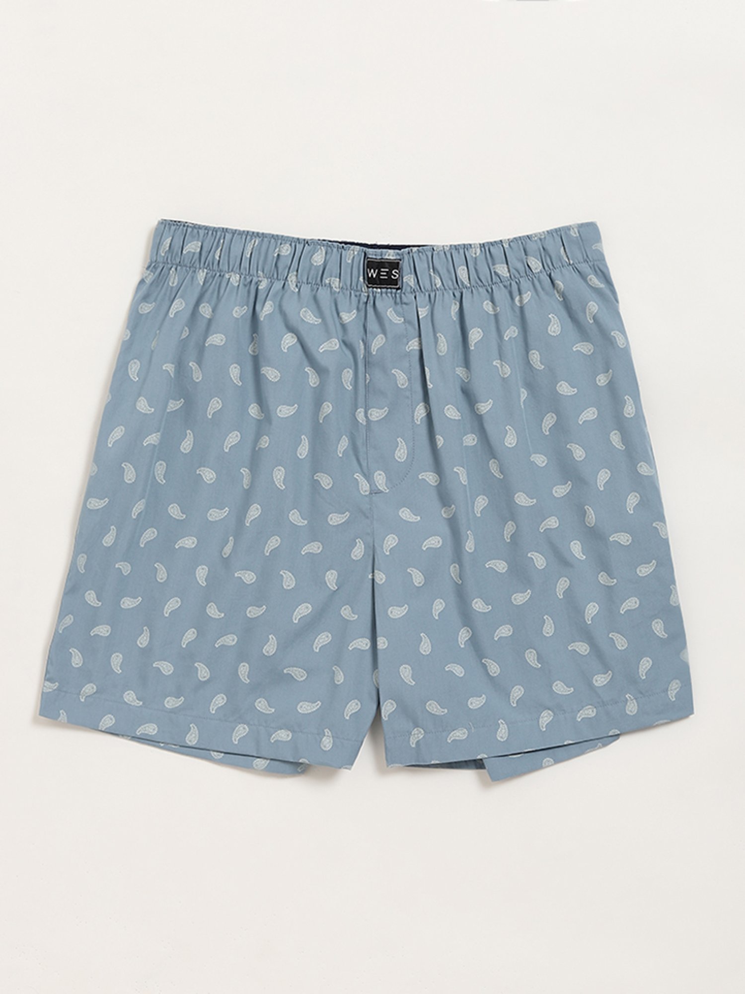WES Lounge by Westside Blue Paisley Print Cotton Boxers - Pack of 2