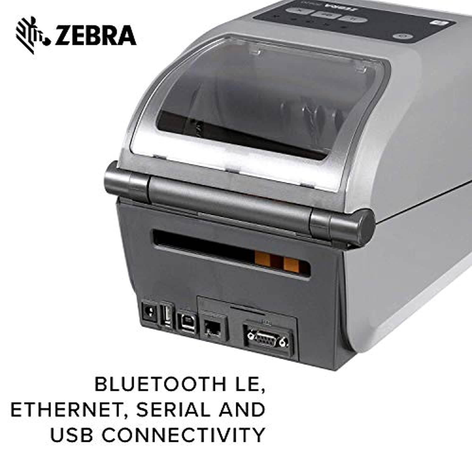 Zebra ZD620t Thermal Transfer Printer Plus 4 x 6 in Z-Perform 2000T Labels and Black Wax Ribbon Print Width of 4 in Ethernet, Serial, USB Connectivity (ZD620TBUNDLE)