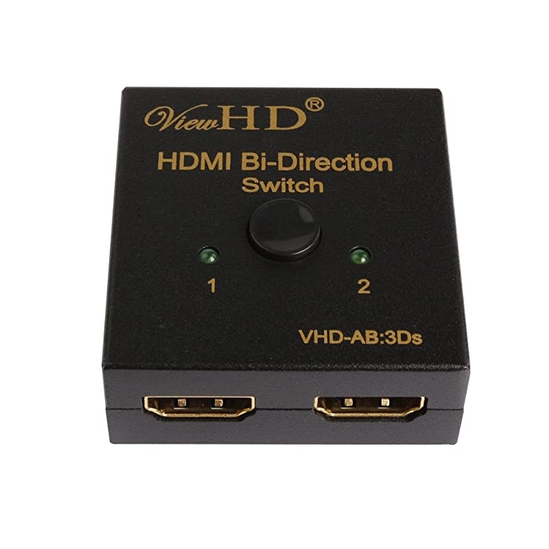 AB BiDirectional 2x1 | 1x2 HDMI Switch | Ultra HD | 4K | 3D | HDMI v14 | VHDAB3Ds