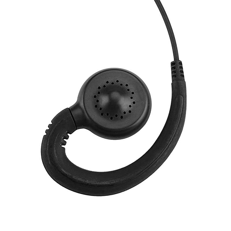 SL300 Single Wire Headset C Shape Swivel EarHook Earpiece Compatible with Motorola 2 Way Radio SL7550 SL1K SL1M
