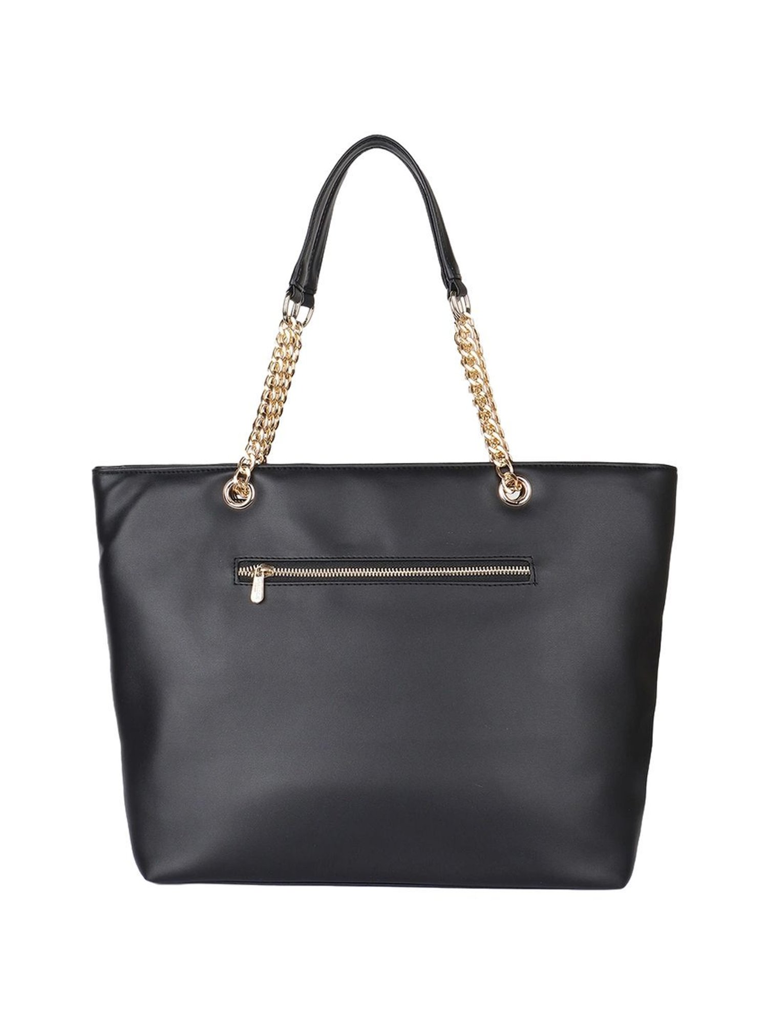 Carlton London Black Quilted Medium Shoulder Handbag