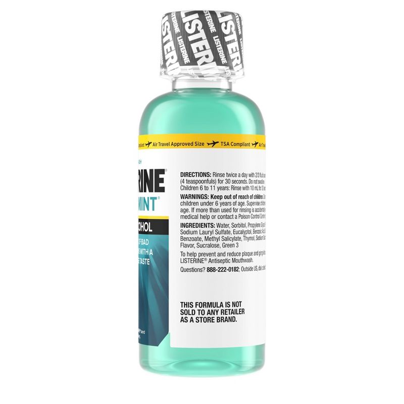 Listerine Coolmint Zero Alcohol Mouth Wash - Trial Size - 95ml