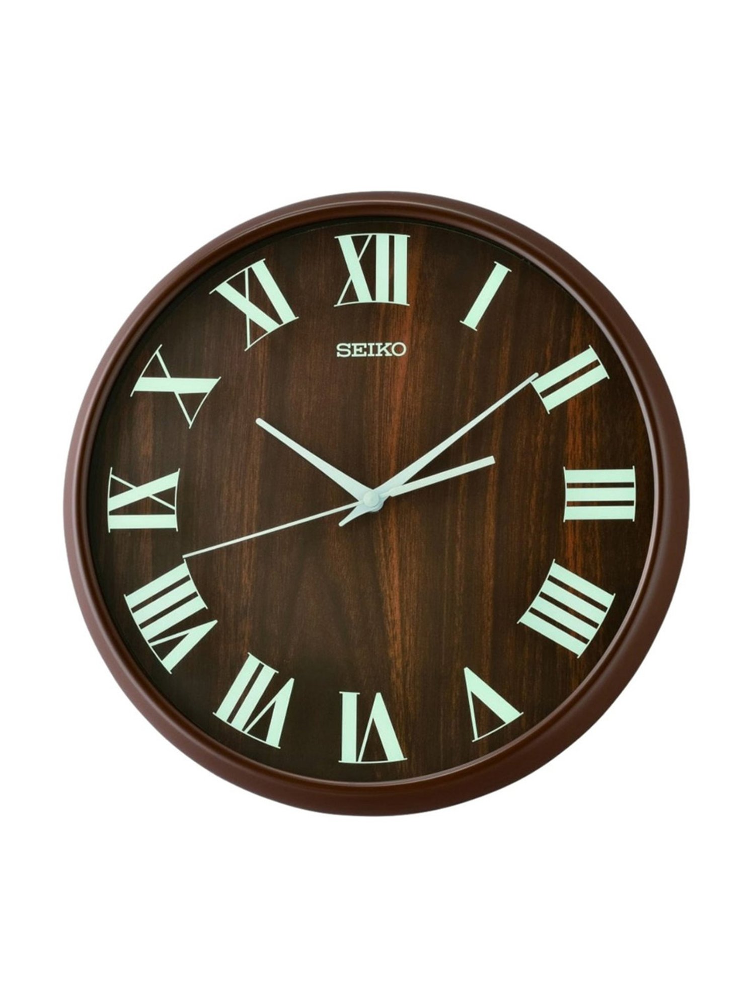 SEIKO classic brown plastic wall clock