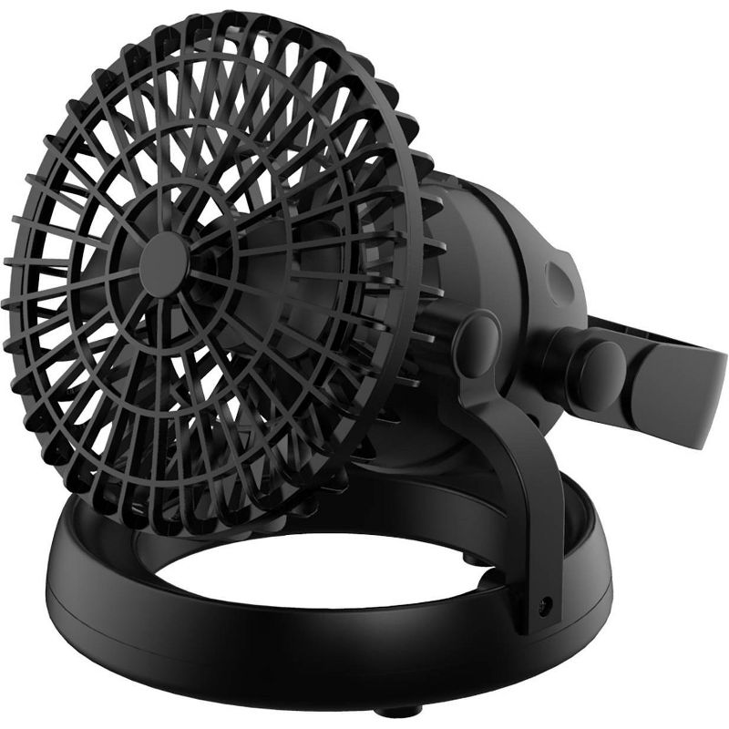 Climature Multipurpouse 2 In 1 Led Light And Portable Fan Black