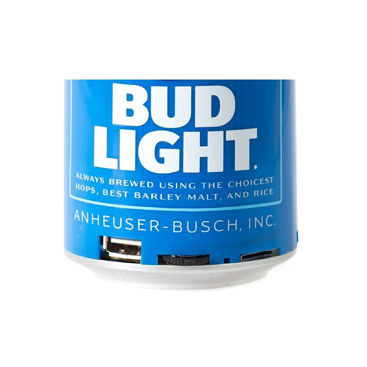 Bud Light Bluetooth Can Speaker- Wireless Audio Sound Stereo Beer Can, Bluetooth BudLight Music Player Portable Travel Stereo Speaker. Official Bud Light Universal Speaker for all Devices - Blue Bud