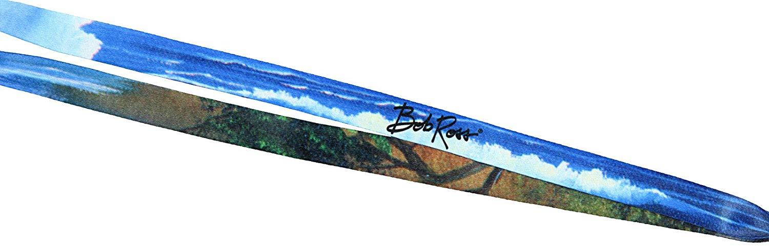 Bob Ross Lanyard Happy Accidents with Painting Charm and ID Holder