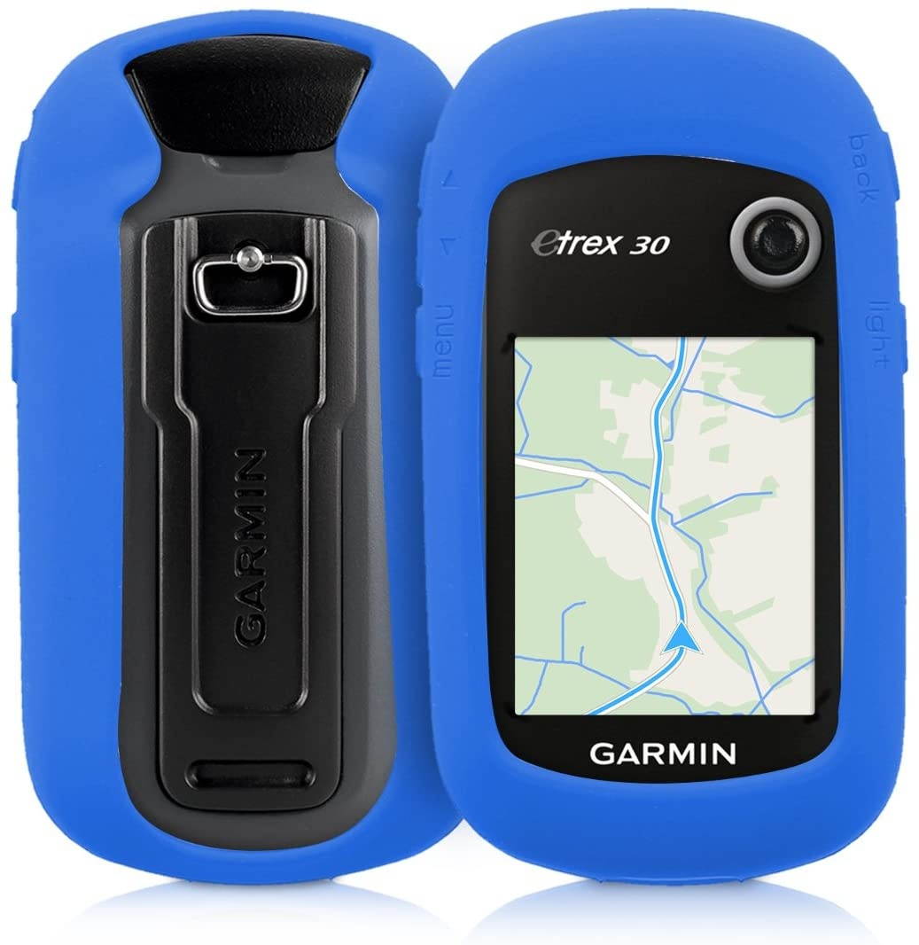 kwmobile Case Compatible with Garmin eTrex 10/20/30/201x/209x/309x - GPS Handset Navigation System Soft Silicone Skin Protective Cover - Blue