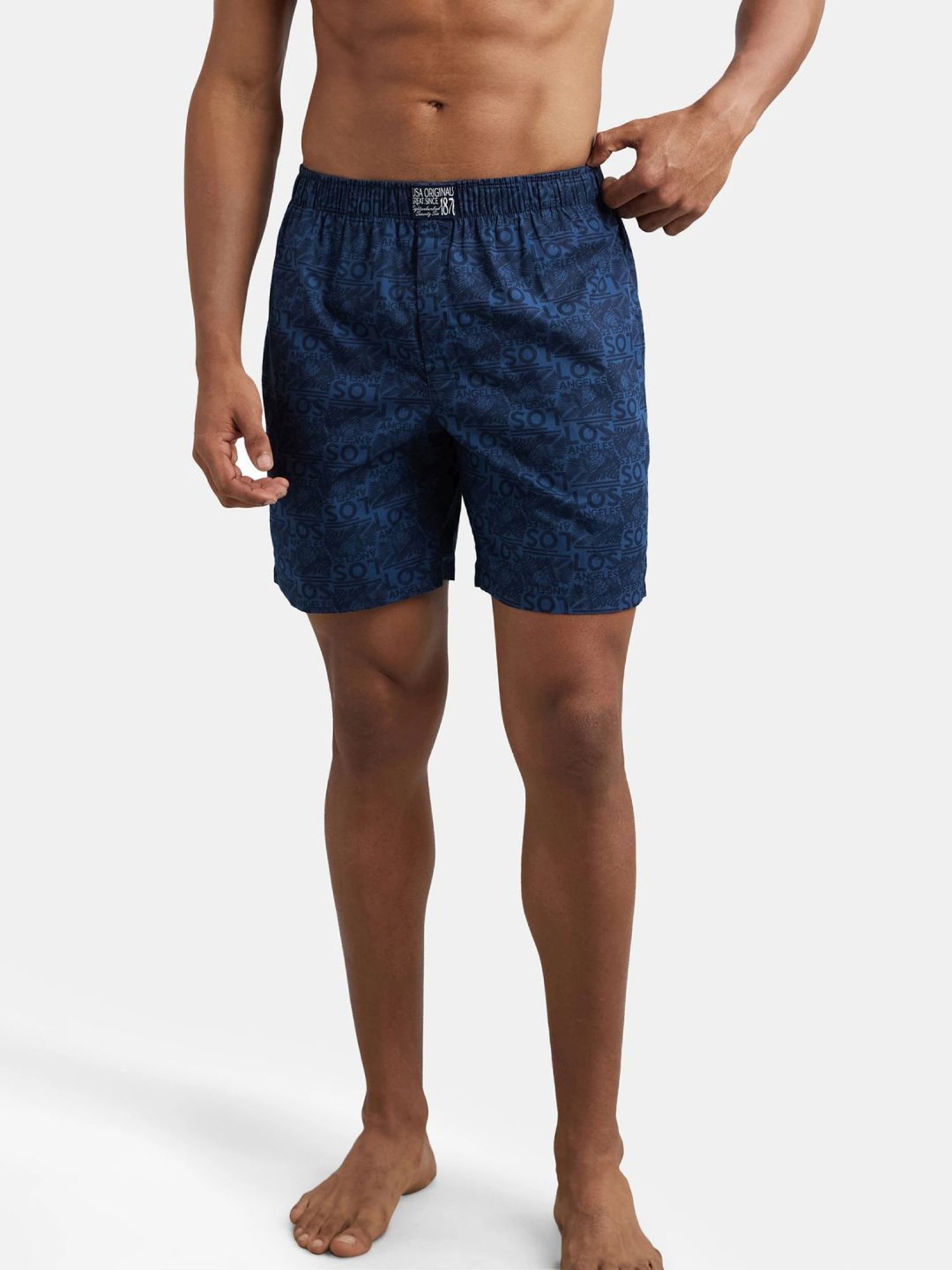 Jockey US57 Men's Super Combed Mercerized Cotton Printed Boxer Shorts (Pack of 2_Prints May Vary)