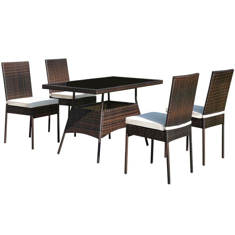 3pc Outdoor Wicker Conversation Set with Sofa Chairs & Table - Crestlive Products