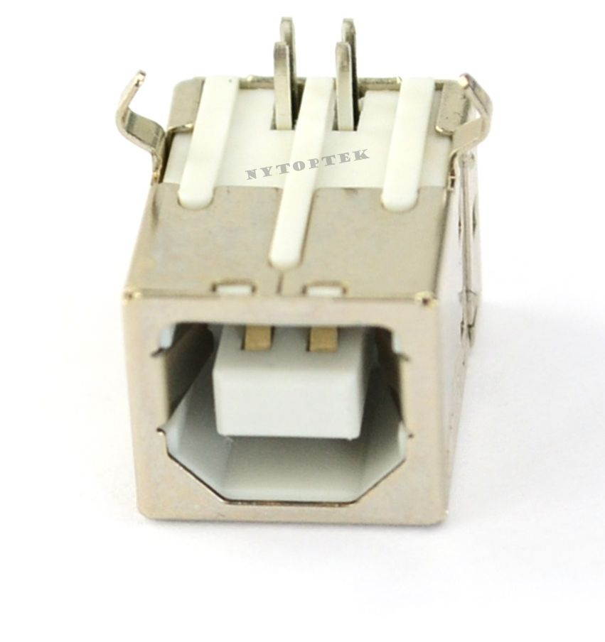 New Plug Port Connector Jack For USB 2.0 Type B Female Right Angle Replacement