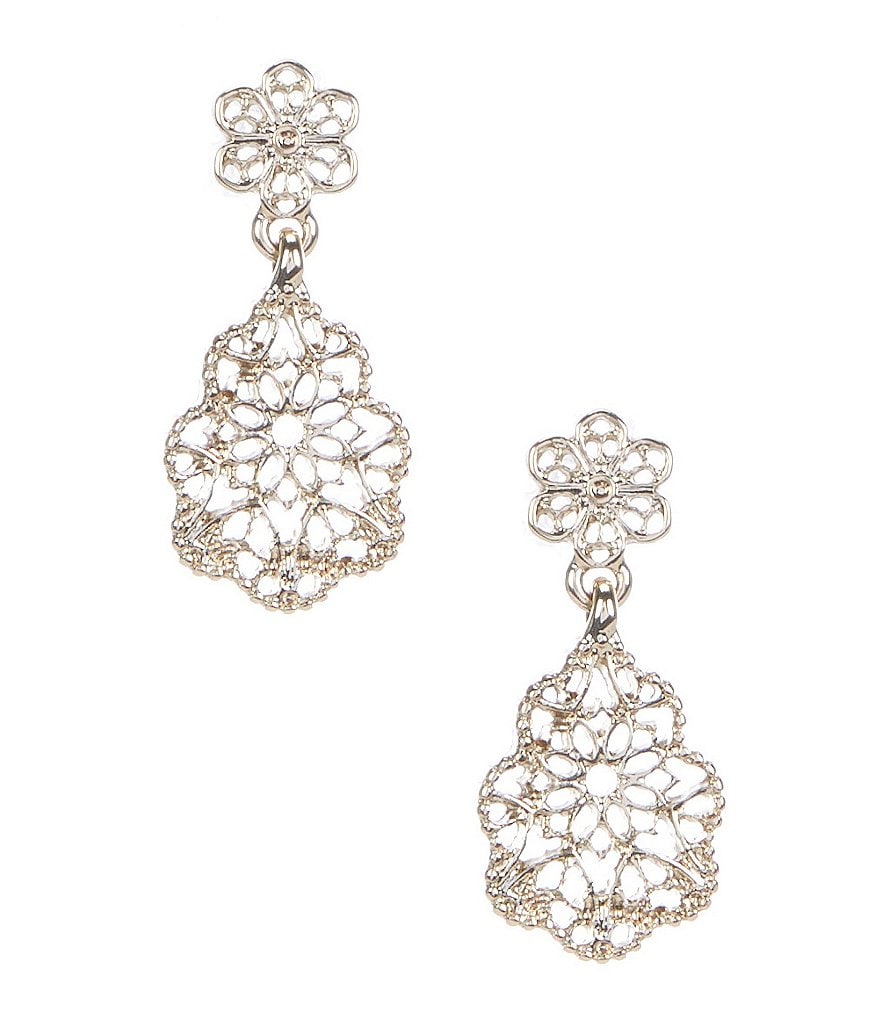Marchesa Filigree Double Drop Earrings