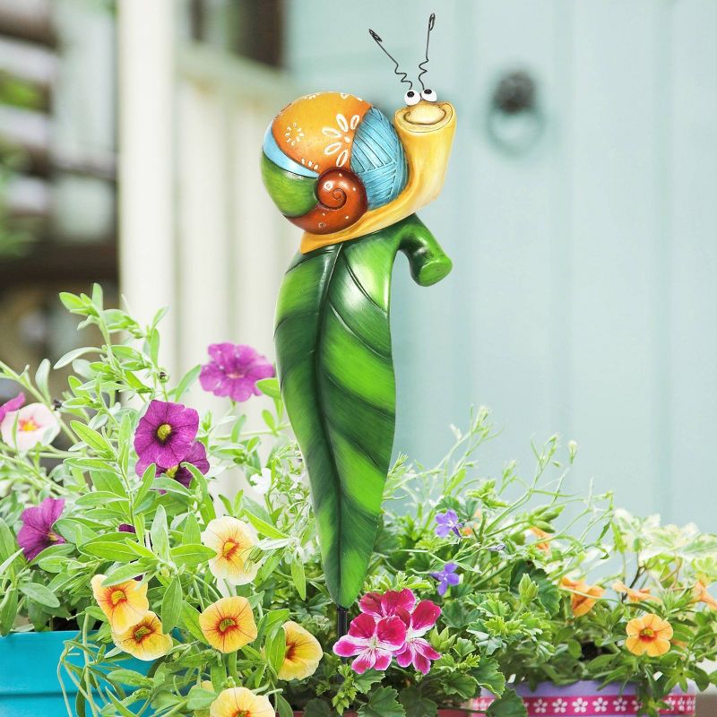 Resin Snail Garden Plant Stake - Exhart