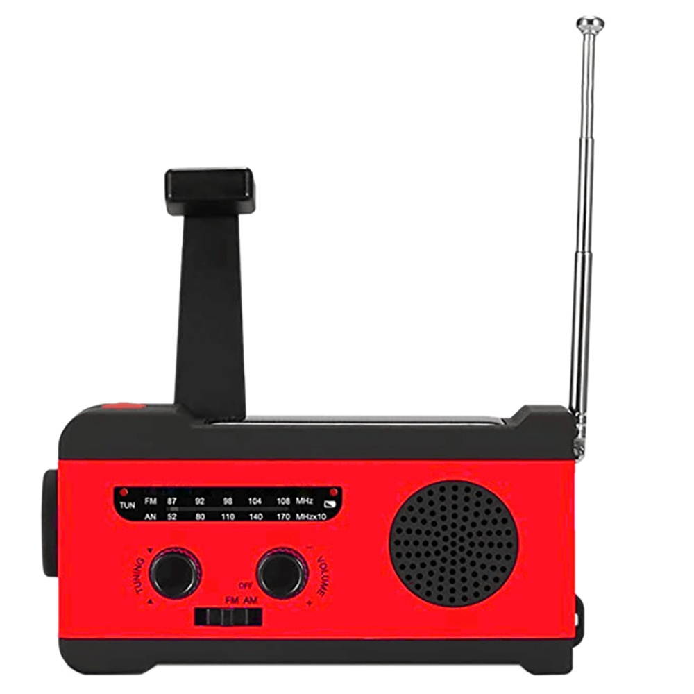 Solar Radio Hand Crank AM/FM(76-108MHz)Radio Emergency Radio with LED Flashlight and 2000MAh Phone Charger
