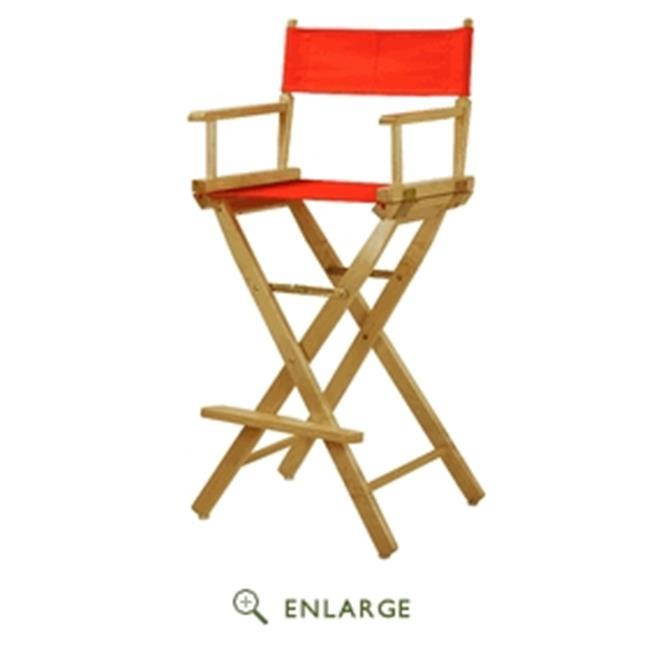 Casual Home 230-00-021-19 30 in. Directors Chair Natural Frame with Orange Canvas