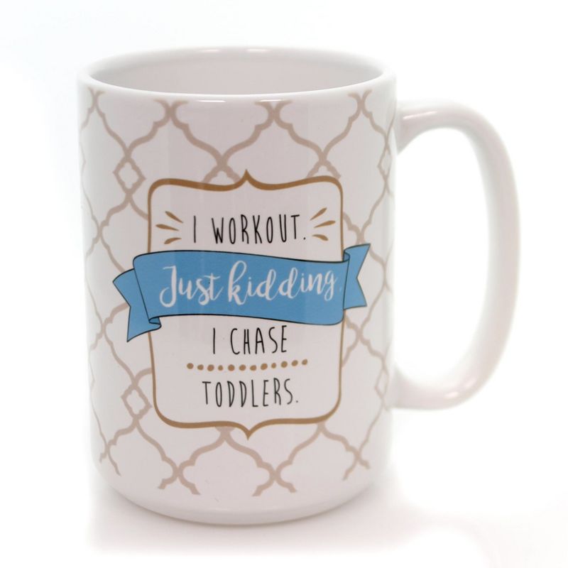 Tabletop 4.5" Just Kidding Mug Chase Toddlers Carson Home Accents  -  Drinkware