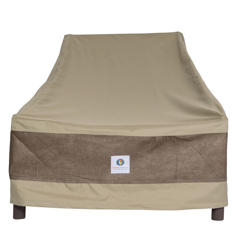 86"L Elegant Patio Chaise Lounge Cover Coffee - Classic Accessories