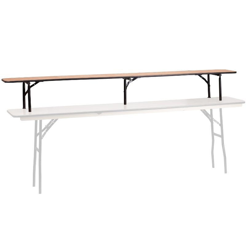 Emma and Oliver 96" x 12" x 12" Bar Top Riser with Black Legs