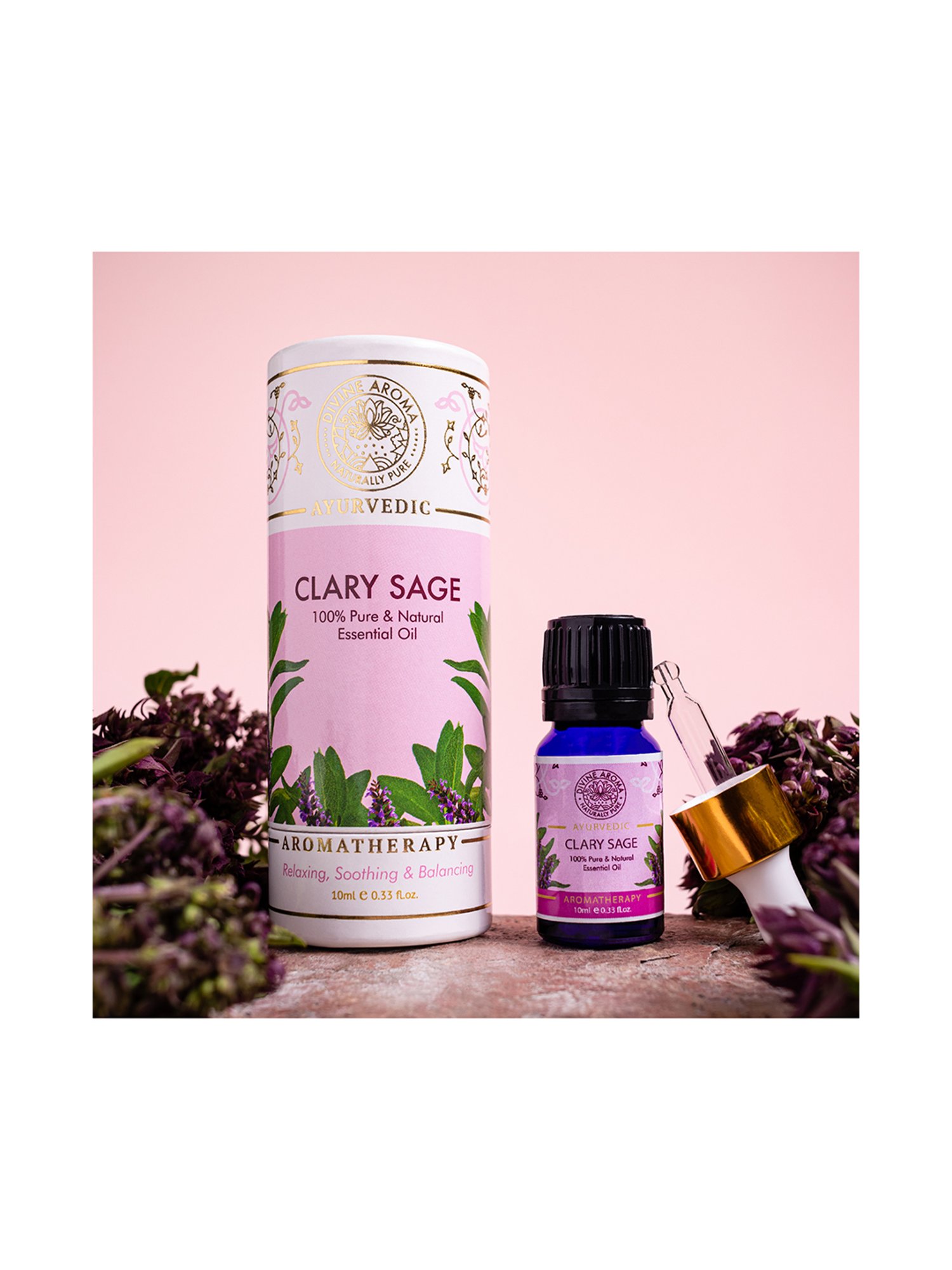 Divine Aroma Clary Sage Essential Oil - 10 ml