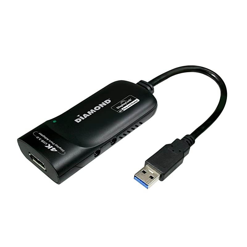 USB 30 to DisplayPort 4K UHD UltraHighDefinition Video Graphics Adapter for Multiple Monitors up to 3840x2160 DisplayLink DL5500 Chipset Supports Windows 10 81 8 7