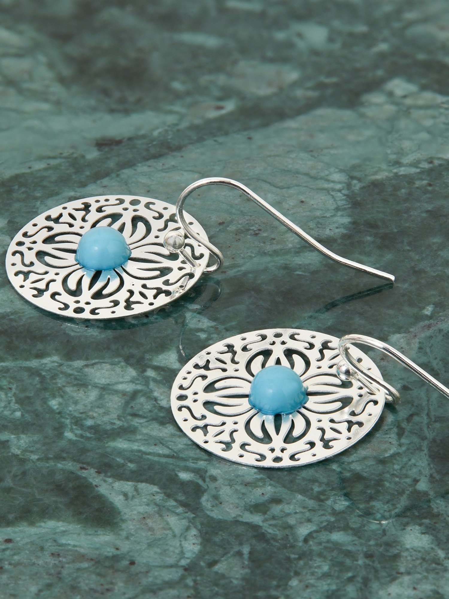 Accessorize London Filigree Short Drop Earrings