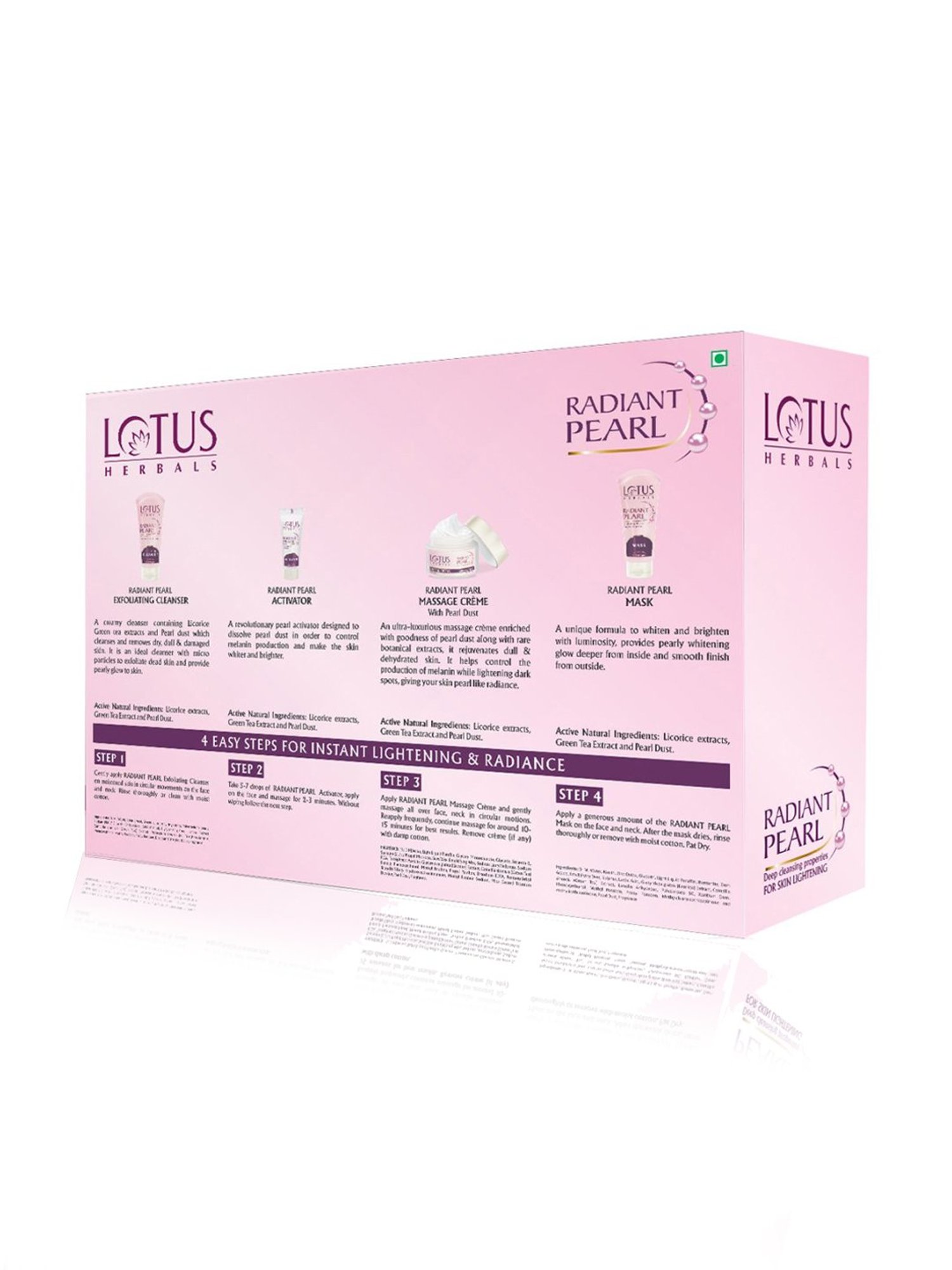 Lotus Herbals Radiant Pearl Cellular Lightening Facial Kit