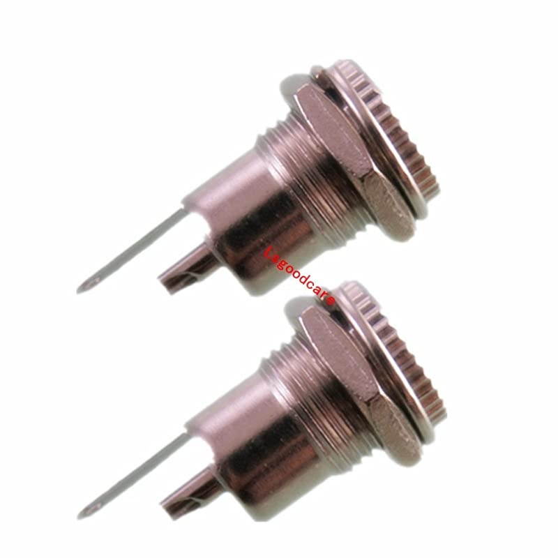 10Pack 5.5 x 2.1 MM 8A-10A DC Power Jack Socket Threaded Female Mount Connector Adapter with Dustproof Plug