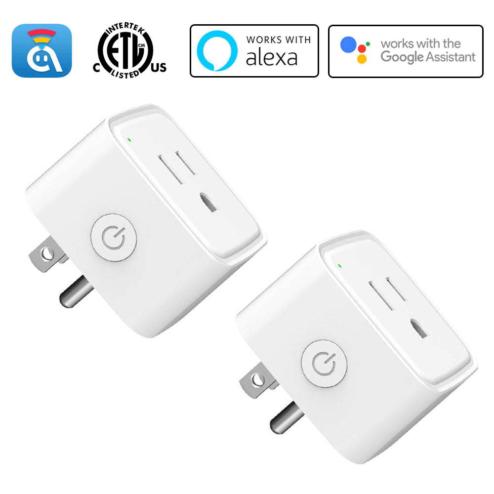 Avatar Controls Smart Plug Outlet, Avatar Controls Wifi Smart Plugs Work with Alexa Echo Dot/Google Home, APP Remote Control Electrical Outlet Switch, No Hub Required (2 Pack)
