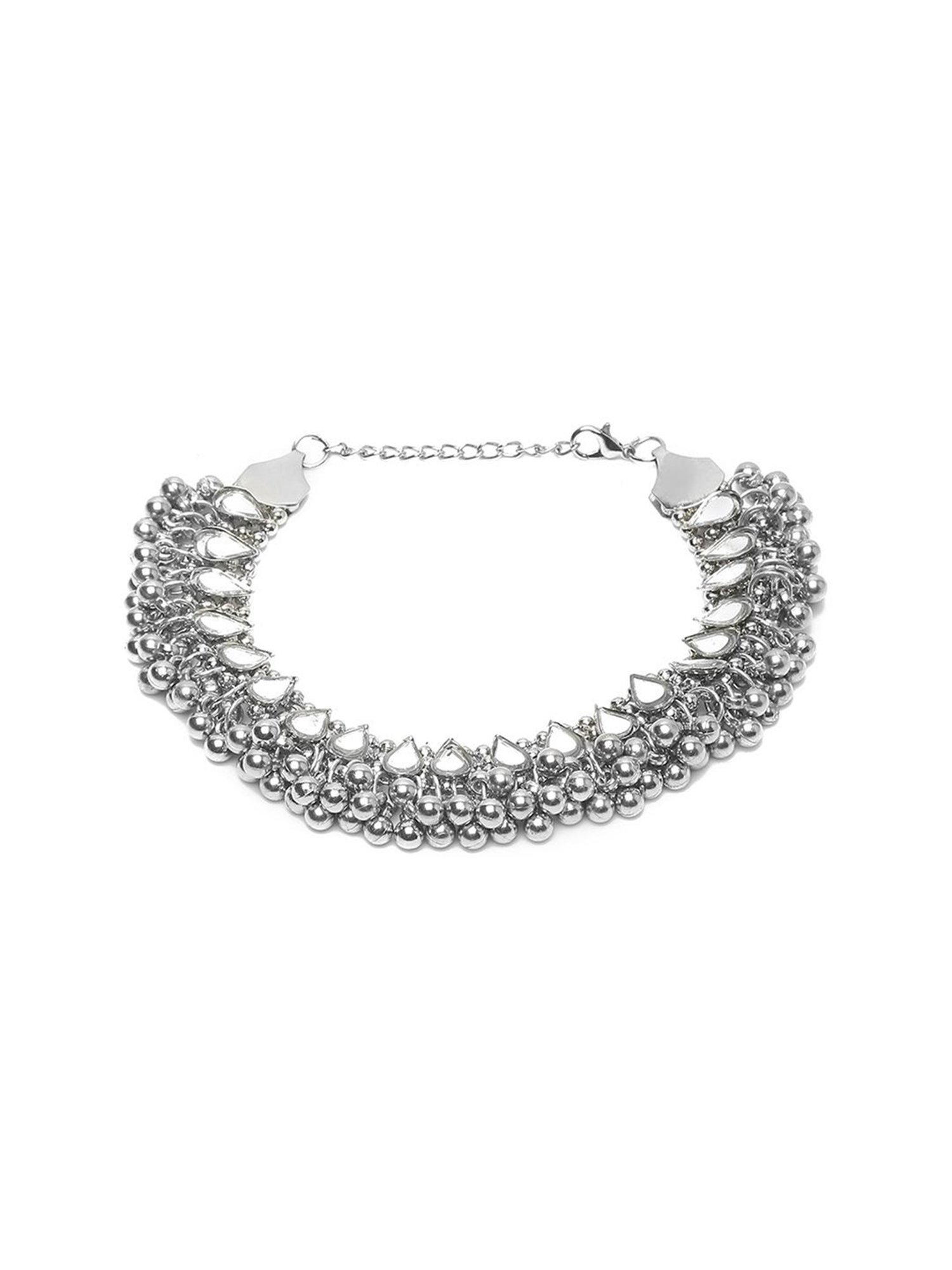 YouBella Gold-Plated Copper Strand Stylish Party Wear Anklets for Women - Set of 2