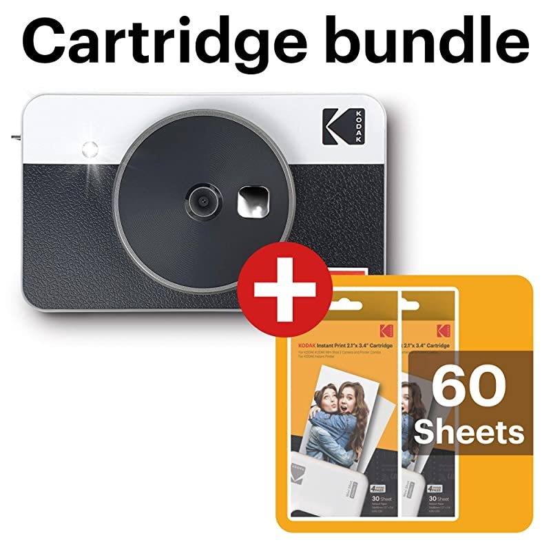 Mini Shot 2 Retro Portable Wireless Instant Camera Photo Printer White 60 Sheets