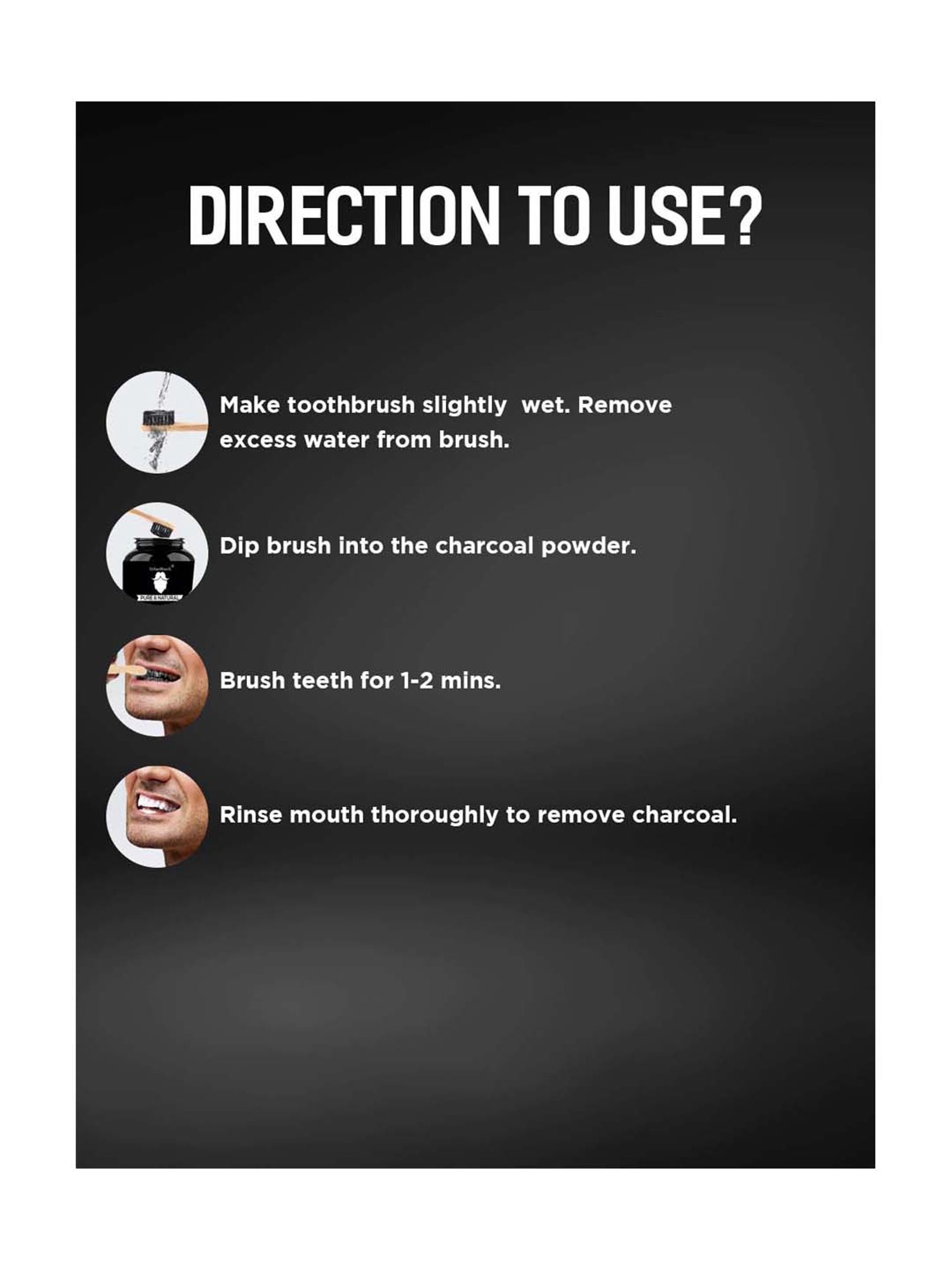 UrbanMooch Activated Charcoal Teeth Whitening Powder - 20 gm