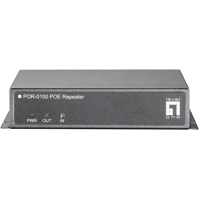 LevelOne POR-0100 Indoor 1 Port PoE Repeater - 1 x 10/100Base-TX, 1 x 10/100Base-TX