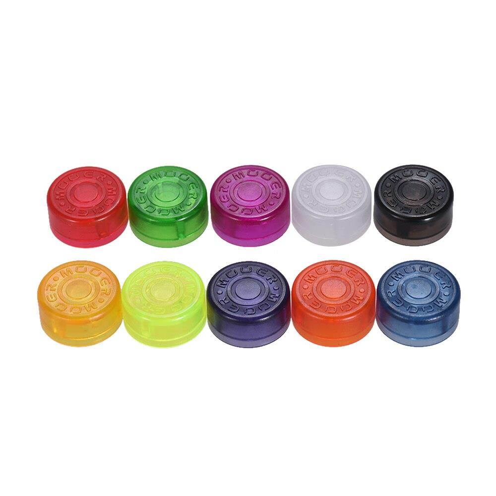 10pcs Foots Witch Topper Protector Colorful Plastic Bumpers for Guitar Effect Pedal(Random Color Delivery)