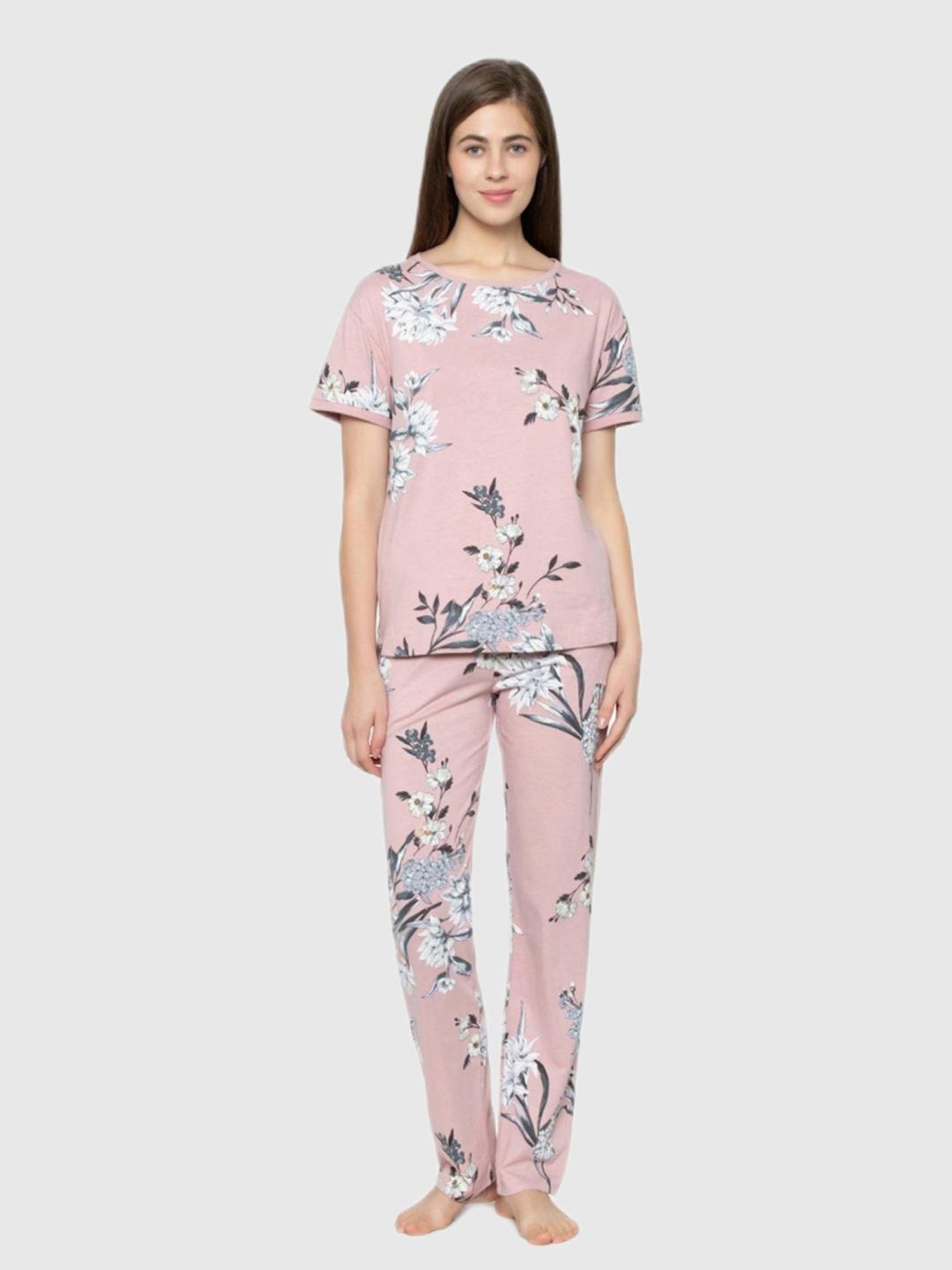 Triumph Pink Floral Print Pajama Set
