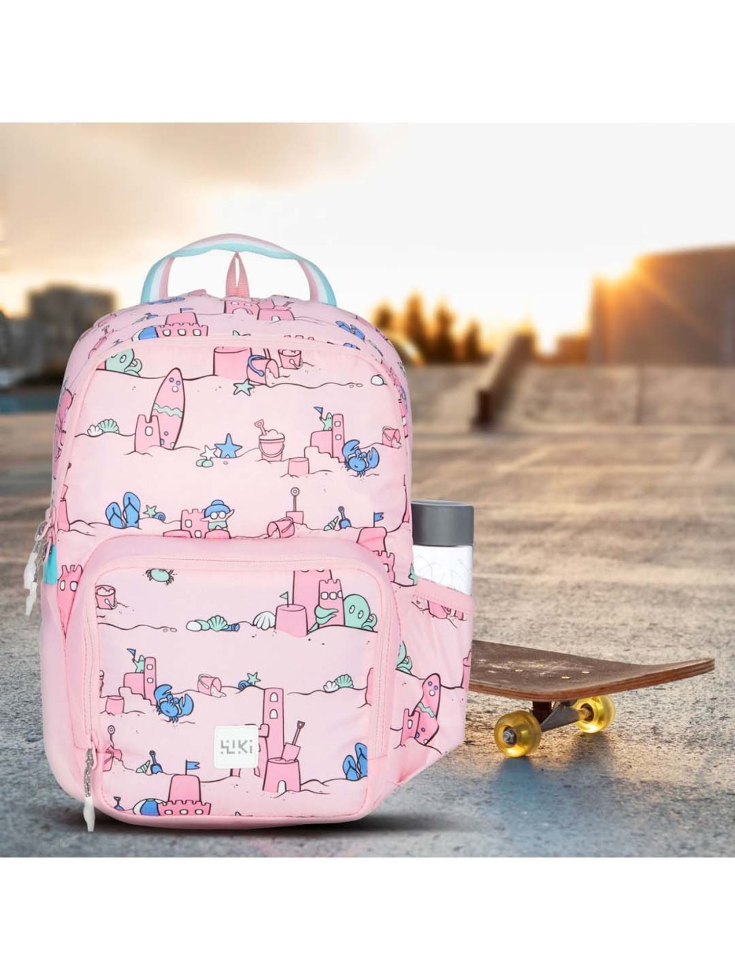 Wiki 11 Ltrs Pink Medium Backpack