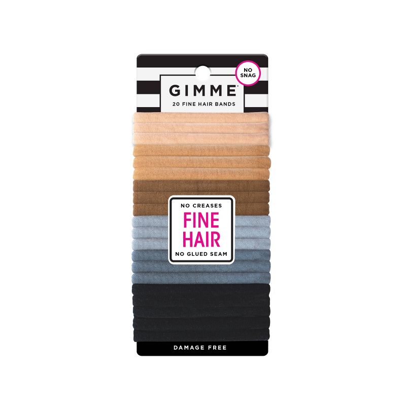Gimme Clips Fine Hair Bands - Neutral - 20ct