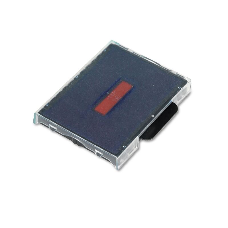 Identity Group Trodat T4727 Dater Replacement Pad 1 5/8 x 2 1/2 Blue/Red P4727BR