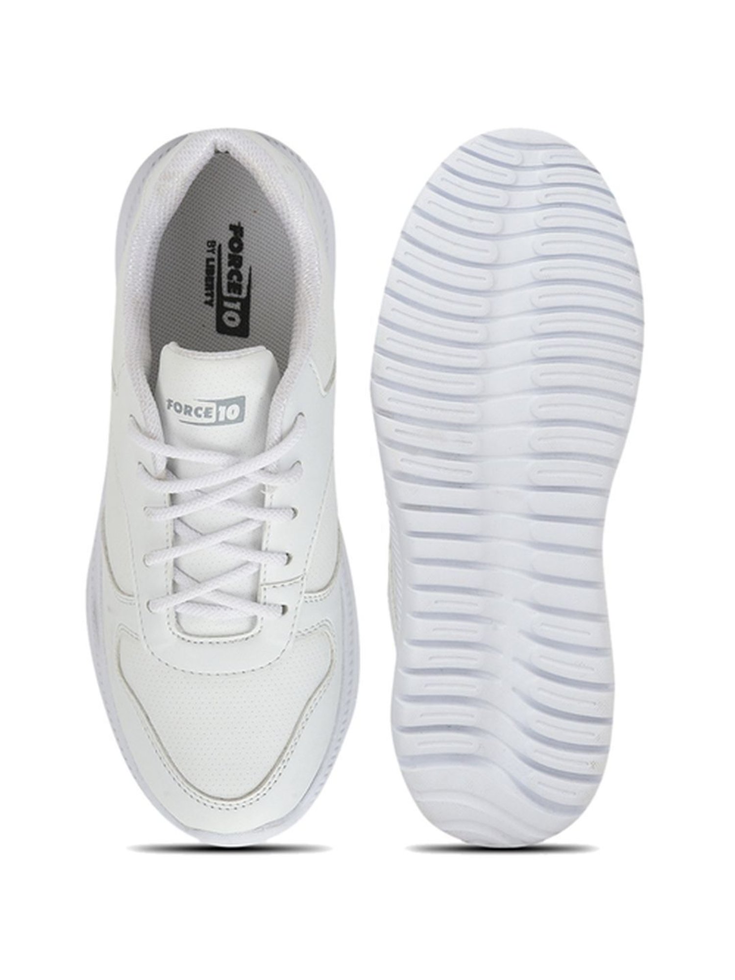 Force 10 By Liberty Kids White Lace Up Shoes