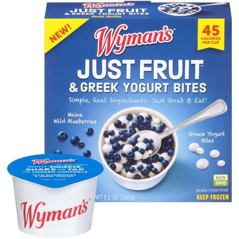 Wyman's Just Fruit Wild Blueberries and Greek Yogurt Bites - 4ct/9.2oz