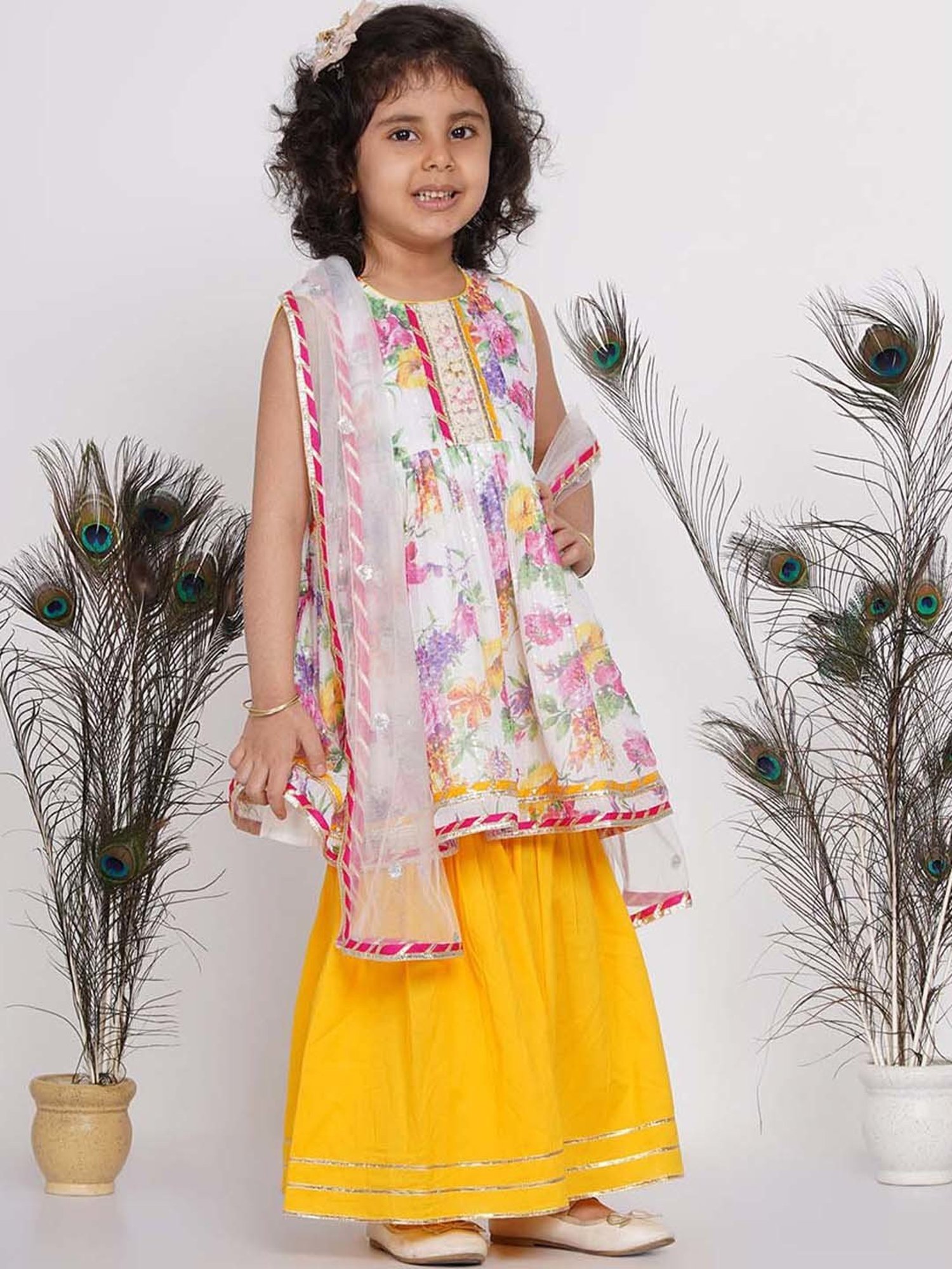 Peppermint Kids Navy Regular Fit Kurta Set