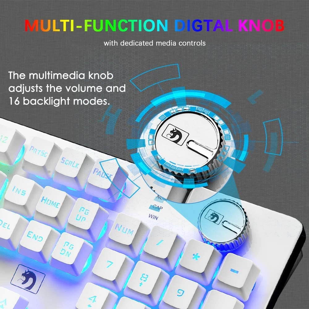 FELiCON Rechargeable Gaming Wireless Keyboard and Mouse Set Rainbow RGB LED Backlit Suspended Keycap Mechanical Feel 4800mAh Large Capacity Lithium Battery for Mac PC Laptop Computer Game Work Office